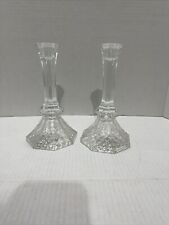 2 Vintage Crystal Candlestick Holders picture