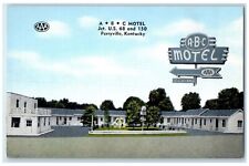 c1940's ABC Motel Exterior Roadside Blue Grass Kentucky KY Unposted Postcard picture