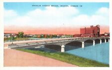Postcard KS Wichita Kansas Douglas Avenue Bridge Unposted Linen Vintage PC H413 picture