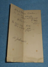 1913 Albert Johnson Coachman Hand Written Billhead Receipt Fare From New York picture