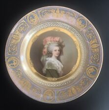 Antique Royal Vienna Style Portrait Cabinet Plate MARIE ANTOINETTE picture