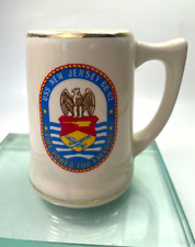 USS New Jersey BB-62 Coffee Mug Fire Power For Freedom 10oz Vintage Souvenir B42 picture
