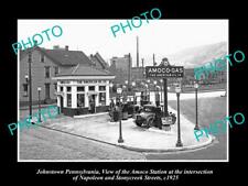 OLD 8x6 HISTORIC PHOTO OF JOHNSTOWN PENNSYLVANIA THE AMOCO GAS STATION c1925 picture