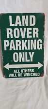 Green Land Rover Parking Only 8X12  Metal Sign picture