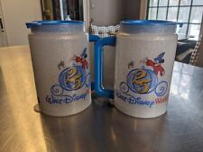 Two (2) Vintage Walt Disney World Sparkle Travel Mugs Souvenir 25 Anniversary picture