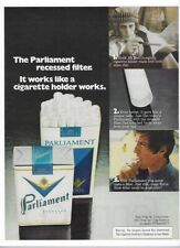 Parliament Cigarettes Recessed Tobacco Filter 1973 Vintage Old Print Ad picture