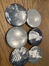 Assorted Vintage Rock Music Buttons Pins Lot Of 6 Rare Original picture