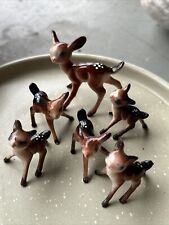 Vintage Mini Doe Blue Eyed Fawn Bambi Deer Spotted Miniature Christmas Lot picture