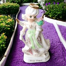 Knobler Co. Japan May Angel Girl Figurine Holding Parasol Flower 7