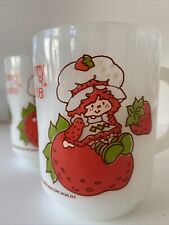2 Vintage Anchor Hocking American Strawberry Shortcake Coffee Mugs picture