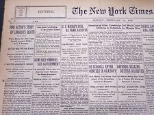 1926 FEB 14 NEW YORK TIMES - FIND ACTOR'S STORY OF LINCOLN'S DEATH - NT 5293 picture