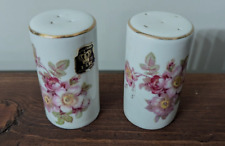 Vintage E & R Porcelain BrIar Floral Salt Pepper Shakers Western Germany New picture