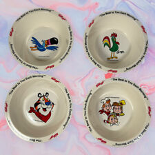 Kellogg's cereal bowls 1995 Tony Tiger, Toucan Sam, Corny Rooster Never Used picture