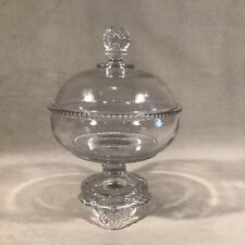 PV08199 Antique EAPG Clear US Glass #15057 COLORADO Lidded Compote picture