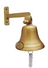 6 Inch Large Ship's Wall Bell Made of Aluminium Bracket And Lanyard  BQ picture