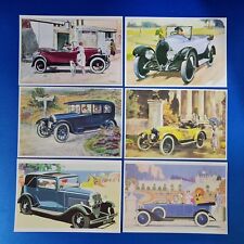 Set of 6 Motoring Art Postcard, The Open Road c1920s Art Deco by S Teerwood picture