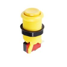 Happ Style New 28MM Standard Arcade Push Button with Microswitch - CYBER YELLOW picture