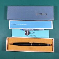 Vintage Parker | 45 Coronet Fountain Pen With Box | Black & Gold Tone | USA picture