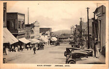 JEROME, ARIZONA - BUSY MAIN STREET - OLD POSTCARD picture