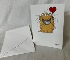 Vintage Sandra Boynton Valentine’s Day Card, Cat Recycled Paper Greetings picture