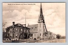Deseronto Ontario Canada, Church Of The Redeemer & Manse, Vintage Postcard picture
