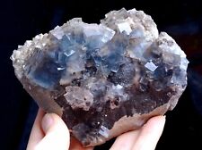 621g Natural Transparent Rare Blue-Green Cube Fluorite Mineral Specimen/ China picture