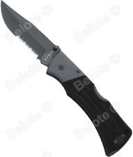 KA-BAR G10 MULE Folder II Black Blade, Hollow Ground Serrated Edge 3063 NEW L@@K picture