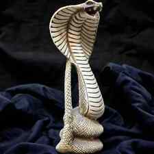 Exquisite Handmade Egyptian Cobra Statue Powerful Protection Deity Carving picture