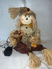 Retired Avon Frankie Fiber Optic Scarecrow Lighted Fall Decor Needs New Bulb picture