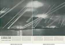 1943 WWII Gibraltar British Wartime Defenses Action MacFarlane Print Story L38 picture