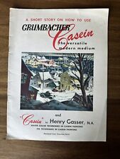 VTG 1957 Oil Painting & Water Color Techniques Grumbacher Casein Henry Gasser picture