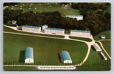 Aerial View Rochester Breeding Farm New York Vintage Unposted Linen Postcard picture