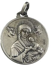 Vintage Catholic 800 Silver OL Perpetual Hope, Pope Medal, 4.7 Grams Silver picture