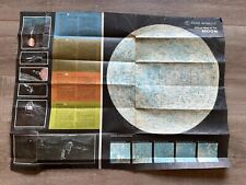 Vintage 1969 Rand McNally Official Map of the Moon Apollo 8-11 Edition Poster picture