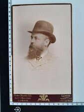 OVERSIZED CABINET CARD: Man Beard Hat: Numa Blanc Fils: Cannes France picture