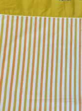 Vintage Springmaid Retro Candy Stripe Twin Flat Sheet Gold Orange MCM 70s picture