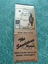 Vintage Matchbook Ephemera Collectible A21 Seattle Washington sandstone motel picture