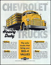 1949 Chevrolet Heavy Duty Trucks Big-4 Values GM Motors vintage art print ad L7 picture
