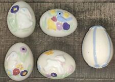 5 Vintage Ceramic Easter Eggs 2¼