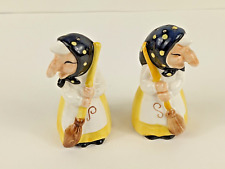 Vintage Health & Happiness Witch Salt And Pepper Shakers picture