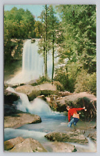 Postcard Trout Fishing Below White Water Falls In The Beautiful Sapphire NC picture