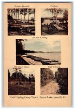 c1910 Cold Spring Camp Multi-View Forest Lake Averill Vermont Vintage  Postcard picture
