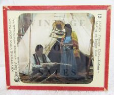Keystone Magic Lantern Glass Color Photo Photograph Slide Indians Making A Bow picture