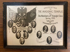 The Masonic Temple The Members Of Triangle Spring Class 1933 Vintage Picture picture