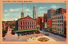 Postcard Faneuil Hall Cradle of Liberty Freedom Trail Boston Massachusetts MA picture