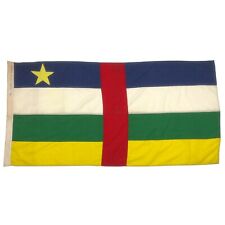 Vintage Sewn Central African Republic Nautical Flag Wool Blend Textile Art Decor picture