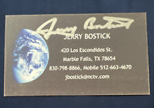 JERRY BOSTICK Signed Business Card APOLLO 13 FLIGHT CONTROLLER AUTOGRAPH  picture