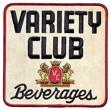 Variety Club Beverages Large Embroidered Soda Patch c1940's-1950's VGC Scarce picture