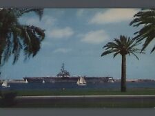 Aircraft Carrier San Diego California Vintage Postcard picture