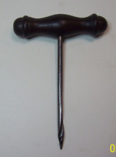 vintage  3/16''  x   4-7/8'' gimlet w/rosewood handle, screw starter picture